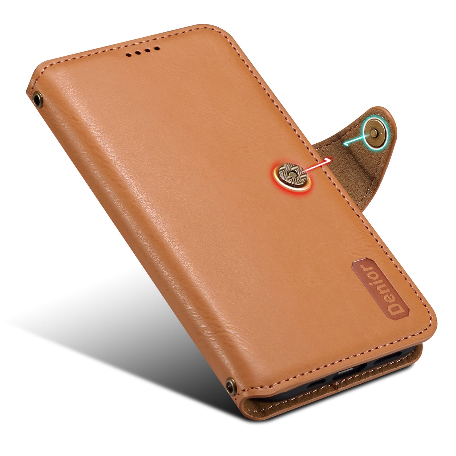 DENIOR For Honor Magic5 Pro Wallet Case Cowhide Texture PU Leather Stand Phone Cover DENIOR For Honor Magic5 Pro Wallet Case Cowhide Texture PU Leather Stand Phone Cover